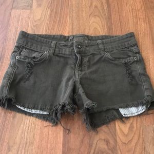 LF Carmar distressed jean shorts